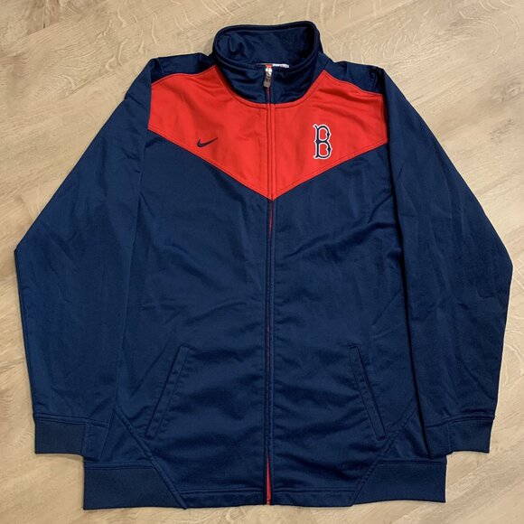 Vintage Y2K Nike Team MLB Boston Red Sox Track Jacket Youth Boys XL Full Zip - Picture 1 of 7